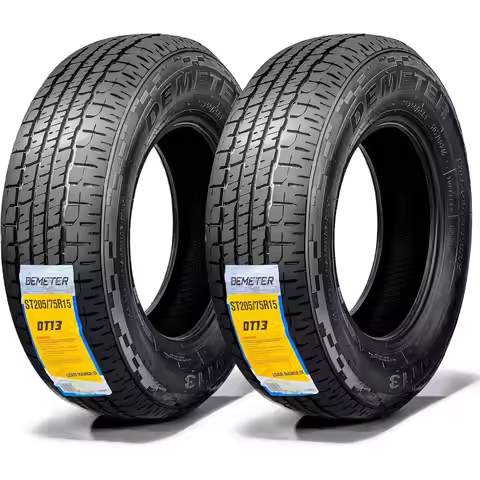 2-Pack 205/75R15 8-Ply Heavy-Duty Radial Trailer Tires