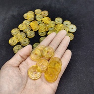 Citrine Copper Coin Coin Ornament Mascot Crystal Copper Coin Ornament Ornament