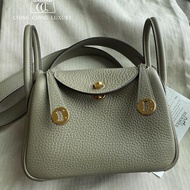 🌈Hermes🧡Mini Lindy一代🧡Q1鼠尾草金扣🌈98.5新🌟有單🌟Stamp B🌟