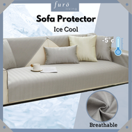 🇸🇬 1/2/3/4 Seater Cooling Silver Sofa Cover, Sofa Cover Protector with Cooling Effect Ice Cool L Shape