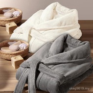 Yukata Thickened Men's Couple Autumn Winter Coral Flannel Pajamas Homewear Women's Bathrobe Style Pl