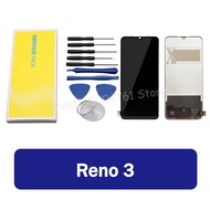 6.4หน้าจอ TFT สำหรับ OPPO RENO 3 จอแสดงผล LCD แผงสัมผัสเซนเซอร์ชุดประกอบดิจิไทเซอร์สำหรับ OPPO A91 2