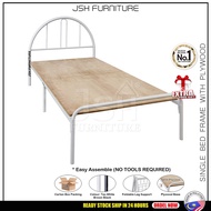 Foldable Single Bed Frame With Plywood - Katil Besi Single Katil Bujang Katil Lipat Bed Base Bedroom