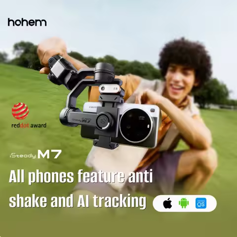 Hohem M7 iSteady M7 Cell phone gimbal Stabilizer 3-axis Anti-Shake Stands Extendable Selfie Stick Fo
