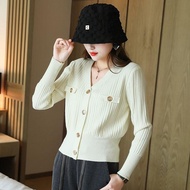 Clothing Fashionable Sweater Sweater Sweater Jacket New Style Chanel Style Knitted Cardigan Short To