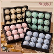 SUGIGMY 12PCS Christmas Tree Baubles, Embossed Design Textured  Hanging Baubles, Luxury Painted Surf