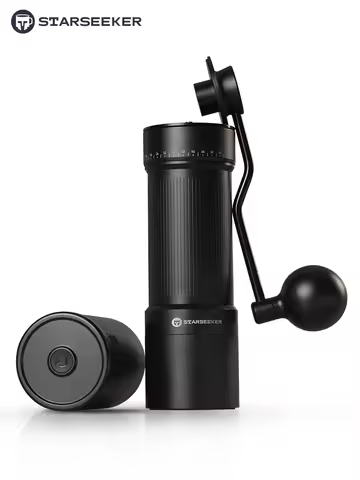 STARSEEKER 2-in-1 Black 40mm Burr Coffee Grinder - Manual & Electric Espresso Brew Coffee Grinders C
