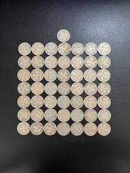 （50枚銀色男頭伍毫）英皇佐治六世 香港硬幣1951年伍毫Government of Hong Kong King George VI 1951 $0.5 50 pieces