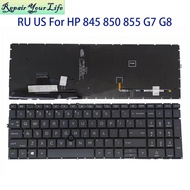 RUS Russian US Backlit Keyboard For HP Elitebook 850 G7 850 855 G7 G8 845 G7 G8 USA English RU Track