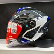 MT COSMO SV Interstellar White Gray Blue Disappearing Inner Sunglasses Earphone Slot Tooth Buckle Re