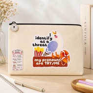 I Identify As A Threat Pencil Pouch