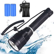 Others - ZIMRAHYG 4000流明潛水手電筒，3種模式160米防水IPX8水下安全燈，可充電電池，適合洞穴浮潛