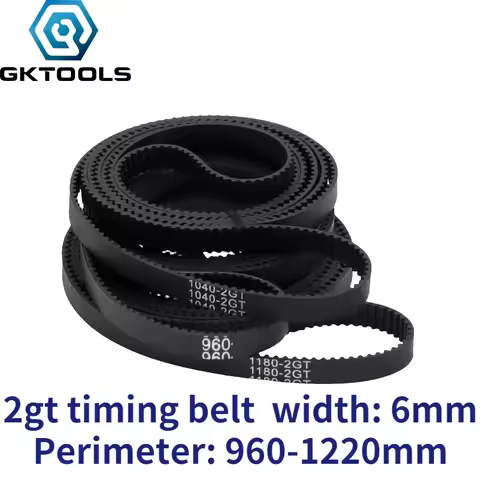 GKTOOLS C-15 3D Printer GT2 6mm Closed Loop Rubber 2GT Timing Belt Length 960 976 1000 1040 1100 114
