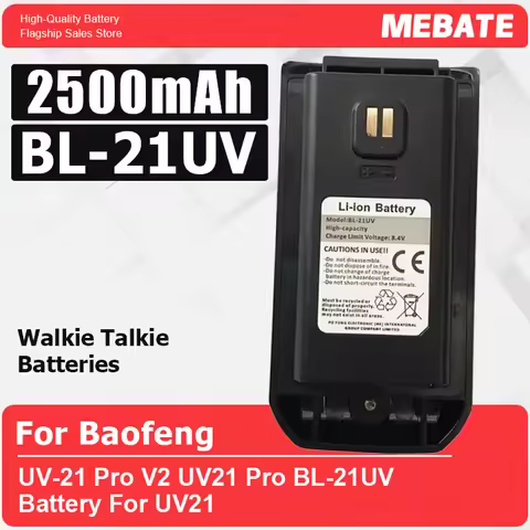 UV-21 Pro V2 Li-ion Battery Original High Capacity DC 8.4V Type-C Charge UV21 Pro BL-21UV Battery Fo