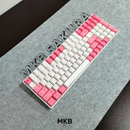 [READY STOCK] Full Build Custom Mechanical Keyboard Build DK100 MKB Sakura & MKB Standard White Keyc