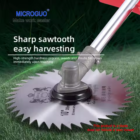 10-Inch 40-Tooth White All-Steel Lawn Mower Blade, Mounting Hole 1 Inch/2.54 Cm, Easy to Install, 65