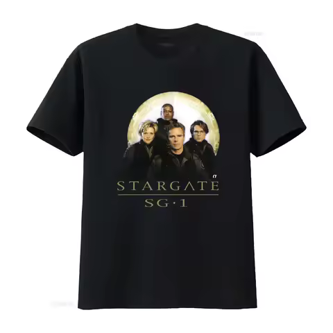 Stargate SG1 Team Sci Fi TV Alien Show T Shirt for Fans vintage Washed Unisex Stretched Slightly Bre