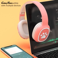 Wireless Headset Cute Foldable Supporting TF Card Bluetooth-compatible Desktop Headset with Microphone for Gaming