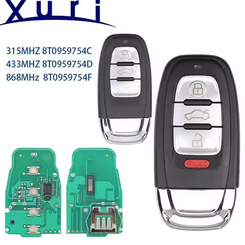 Xuri Smart Remote Key Semi Keyless 3/4BTN 315MHz/433MHZ/868MHZ 8T0 959 754C for For Audi Q5 A4L A5 A