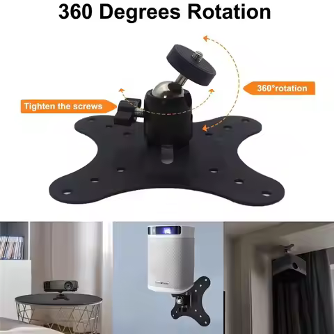 360° Rotation Mounted Projector Bracket Wall-Mounted with 1/4 inch Screw Camera Bracket for XGIMI Z4