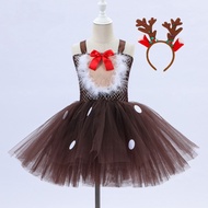 Halloween Children Animal Deer costume Children Christmas Girls Elk Dress Elk Costume