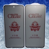 LAYAR Tempered Glass/TG Ceramic Matte Privacy/Spy Samsung A54 5G/A55 5G/A35 5G Anti-Scratch Front Sc