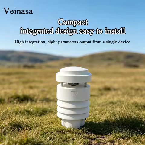 VWT007Y 7 in 1 Compact Weather Station Ultrasonic Wind Sensor Weather Monitoring System Precipitatio