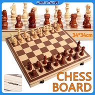 Wooden Chess Board 34x34cm/Folding Magnetic Chess Board/Magnetic Chess/Folding Chess/Premium Chess B