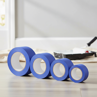 Blue Painter's Tape, available in multiple sizes (1/2, 3/4, 1, 2), features a length of 20 meters (6