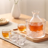 {Vitality Life} Japanese Sake Jug Set Hand-Made Heat-Resistant Sake Glass Heat-Resistant Sake Jug Ci