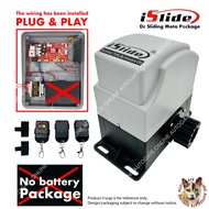 ISLIDE AUTO GATE SLIDING AUTOGATE( FULL SET without GEAR RACK ) DC MOTOR 2CH 433MHZ mtech / islide /