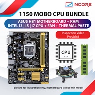 Bundle - Intel Core I7-4770 / I5-4440 + Asus H81 Motherboard Socket 1150 I5 I7 4th Gen Gaming Cyber 
