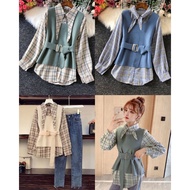 KEMEJA Shirt + VEST AMOUR/ SHIRT SET + VEST AMOUR READY