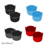 kool Set of 2 Large Thick Cups for Air Fryers Convenient Silicone Eggs Cooking Molds