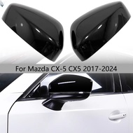 2017-2025 Mazda CX-5 CX5 Glossy Black Rearview Mirror Decor Trim, Exterior Sport Styling Ornament Ca
