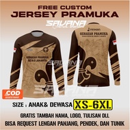 SAVANA - Jersey PRAMUKA Vnek / Panjang / Berkerah / tunik  printing penggalang pdh pdl custom / baju