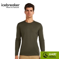 ICEBREAKER MEN'S 200 OASIS LS CREWE-DK LODEN T-Shirt Merino Wool Long Sleeve T Shirt Men