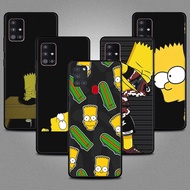 Anime Bart Simpson Personality Spot black phone case Samsung A70 A11 A12 4G A21S A22 4G 5G
