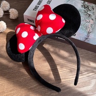 Korea Amusement Park Cartoon Mickey Headband Holiday Party Funny Anti-slip Face Wash Plush Headband 