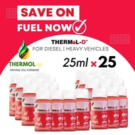 Thermol D Diesel Additive Catalyst [Pack 25ml x25 Bottles] For Gasoline Diesel Car Diesel Vehicles