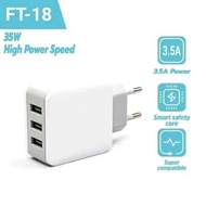 H-18 3-Port 3500 Mah Fast Charging Adapter Original 2.4 a