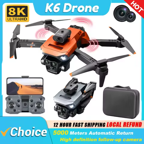 K6 MAX Triple-Camera Drone 4K HD Optical Flow Positioning 360° Obstacle Avoidance Foldable Quadcopte