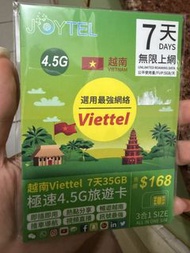 Joytel 越南Viettel 7天35GB 4.5G 旅遊卡