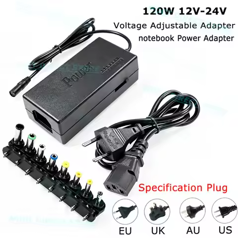 120W Universal Portable AC Laptop Power Adapter 12V 15V 16V 18V 19V 4.5A 20V 24V Charger For Toshiba
