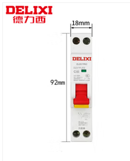 เครื่องป้องกันไฟฟ้าแบบดับไฟฟ้าแบบมีเสถียรภาพขนาดเล็ก DZ47PLES 1P สำหรับใช้ในบ้าน 2 เข้า 2 ออก ปิด ตั