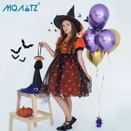MQATZ ชุดชุดคอสเพลย์ฮัลโลวีนราชินีแดงสำหรับงานเลี้ยงคริสต์มาสเด็กสาวเทศกาลเสื้อผ้าเจ้าหญิง ASW029ชุด