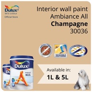 Dulux Interior Wall Paint - Champagne (30036) (Anti-Bacterial / Superior Durability / Washable) (Ambiance All) - 1L / 5L