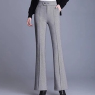 Woolen Flared Pants Pants Flared Pants High Waist Slimmer Look Casual Flared 10.3