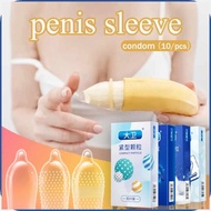 (10pcs/box)[q(Ultra'cW*thin:N%condom_g%/_v%Condom_A%with_D%spike_g%and bolitas / Trust condom Natur