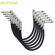 ANTIONE Guitar Effect Pedal Cable, Guitar Line Guitar Wire Guitar Cable, High Quality Black Metal Head Guitar Amplifier Patch Cord Playing Ornament